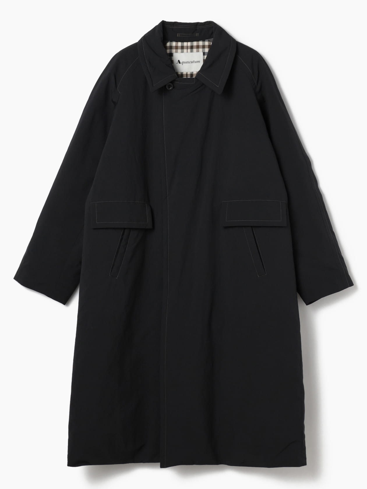 アクアスキュータム光沢のあるチェスターコート サイズ10【11号相当