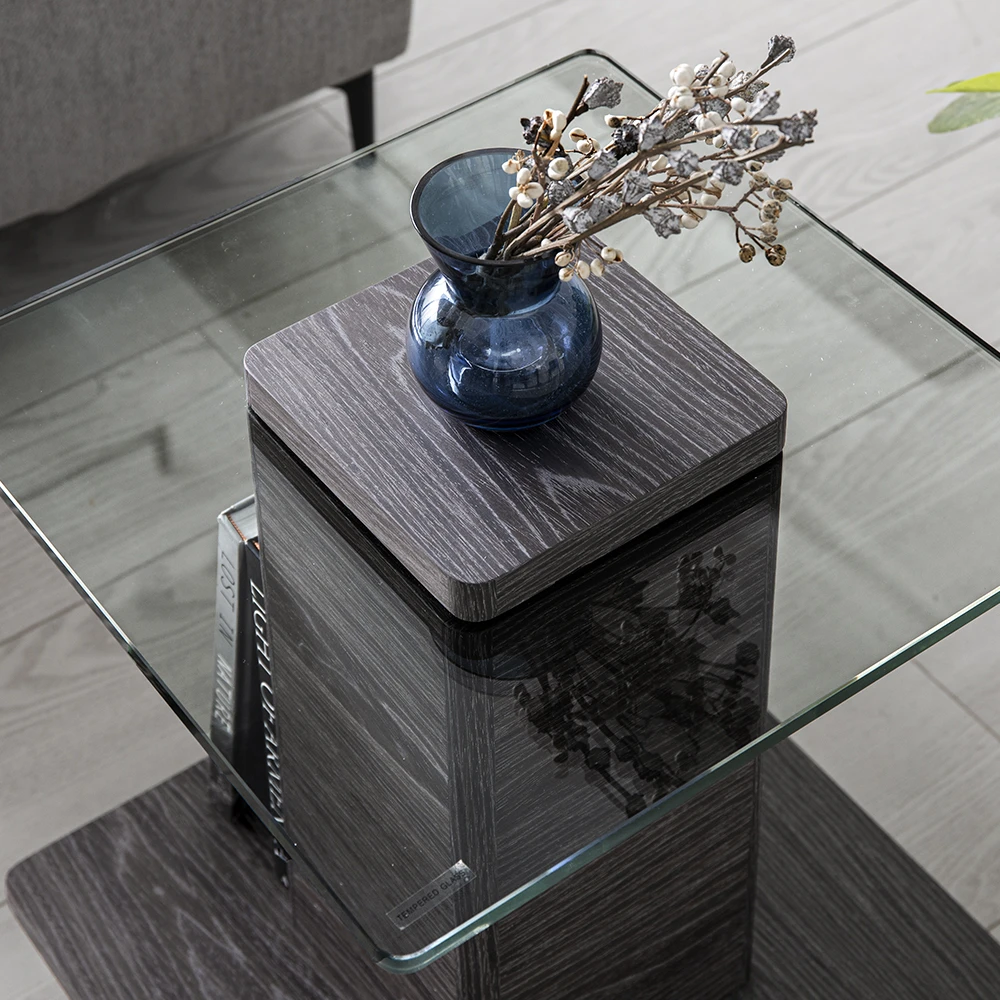 EDK74 アルモニア Karen コーヒーテーブル ガラス サイドテーブル