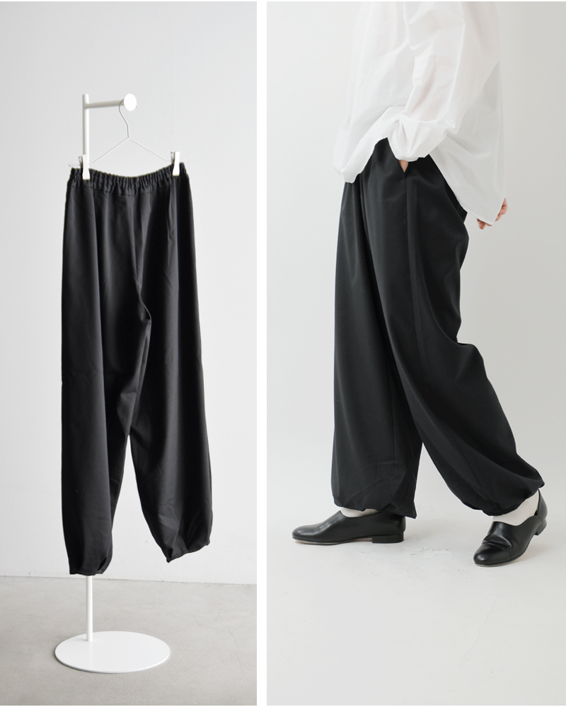 30%OFF】mizuiro ind ミズイロインド タック ヘム コクーン パンツ 3