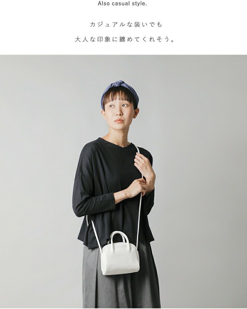 Aeta アエタ ディアレザー ボストン ミニ ショルダー バッグ “DEER