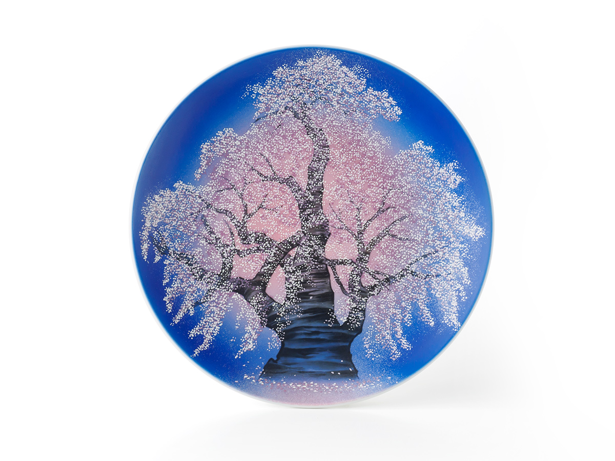 有田焼 中村一代作 赤富士 磁器陶額 金彩赤富士図 陶額 | 金龍窯