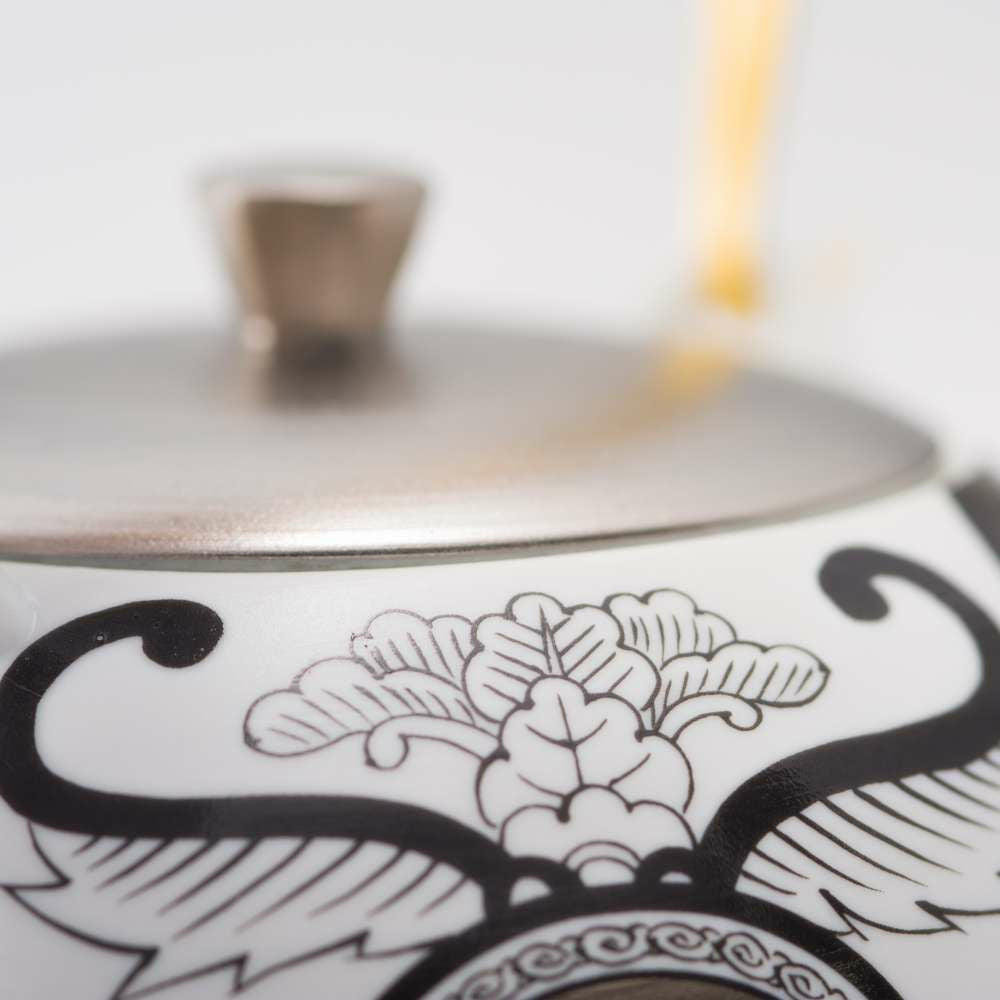 JAPAN SNOW ティーポット 古伊万里草花紋 プラチナ – ARITA PORCELAIN