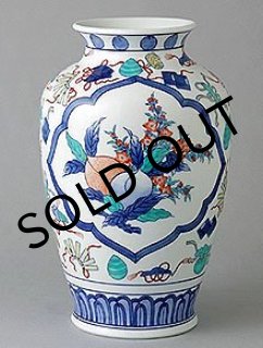 有田焼 弥左エ門窯】 金蘭獅子絵香炉/木箱付