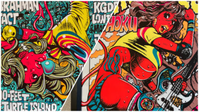 ロッキンジェリービーン FLAVORS KAIEDA シルクスクリーン ポスター