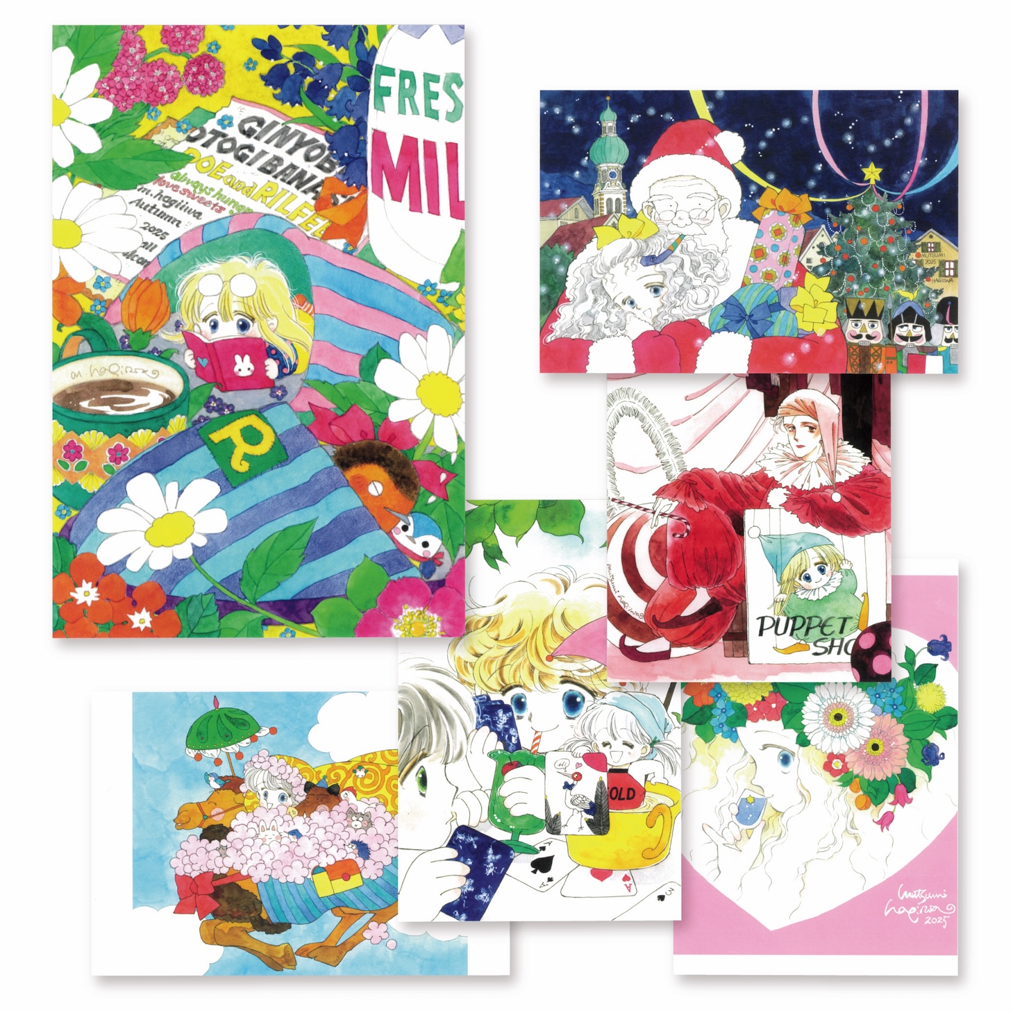 萩岩睦美オリジナルグッズ :: [NEW!!] ポストカード[2025年 新作]6枚セット