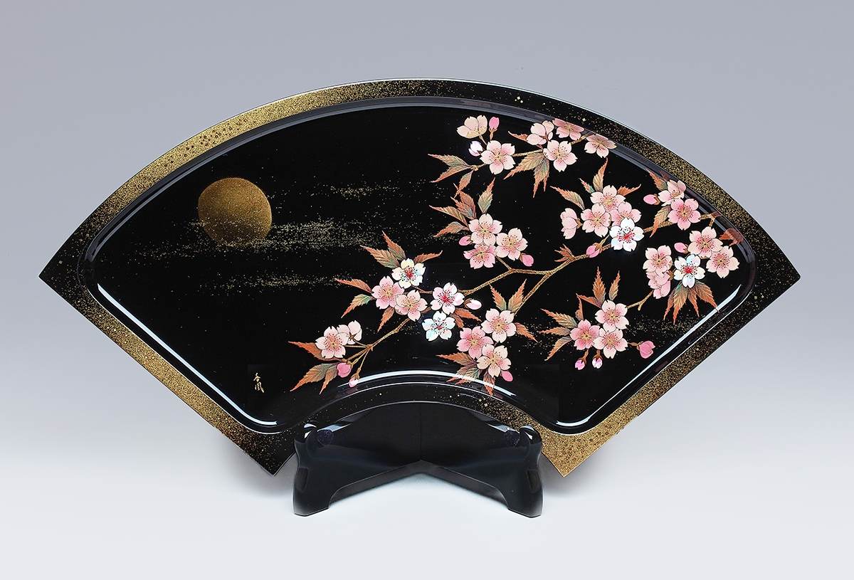 輪島塗香炉蒔絵金箔吉野桜慶塚