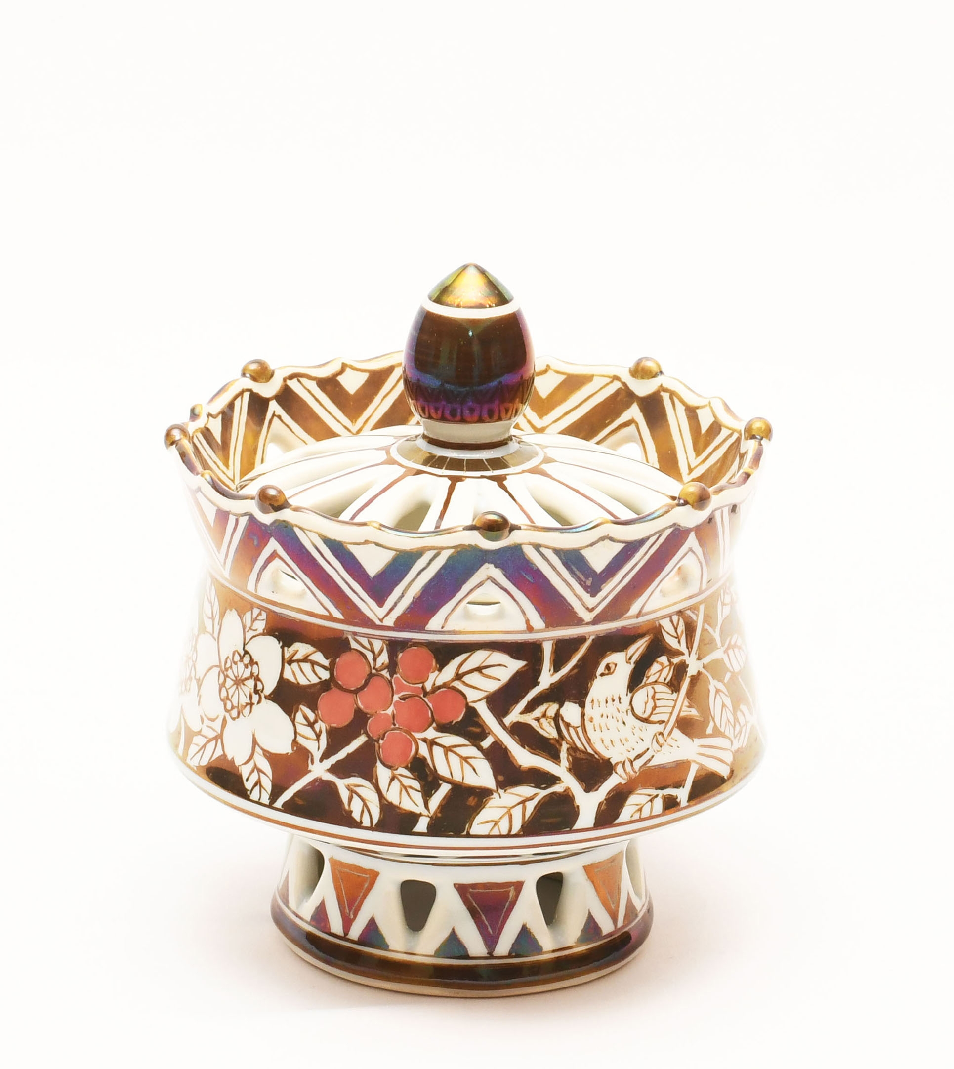 加藤幸兵衛 7代 ☆ 織部 ぐい呑 ☆ 共箱 共布 栞 ☆ 酒器 ☆ 父：人間