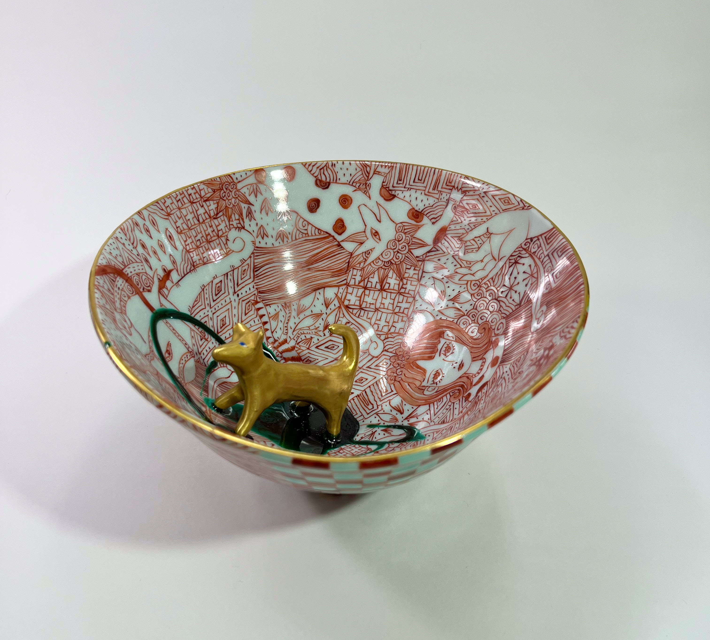 戸出雅彦『 赤絵鉢／ジョン付』 | 陶芸作品 | 日経アート