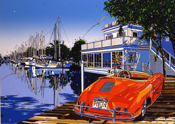 鈴木英人 「運河で見つけたスーベニール」 真作 Amazon.co.jp: 鈴木英人