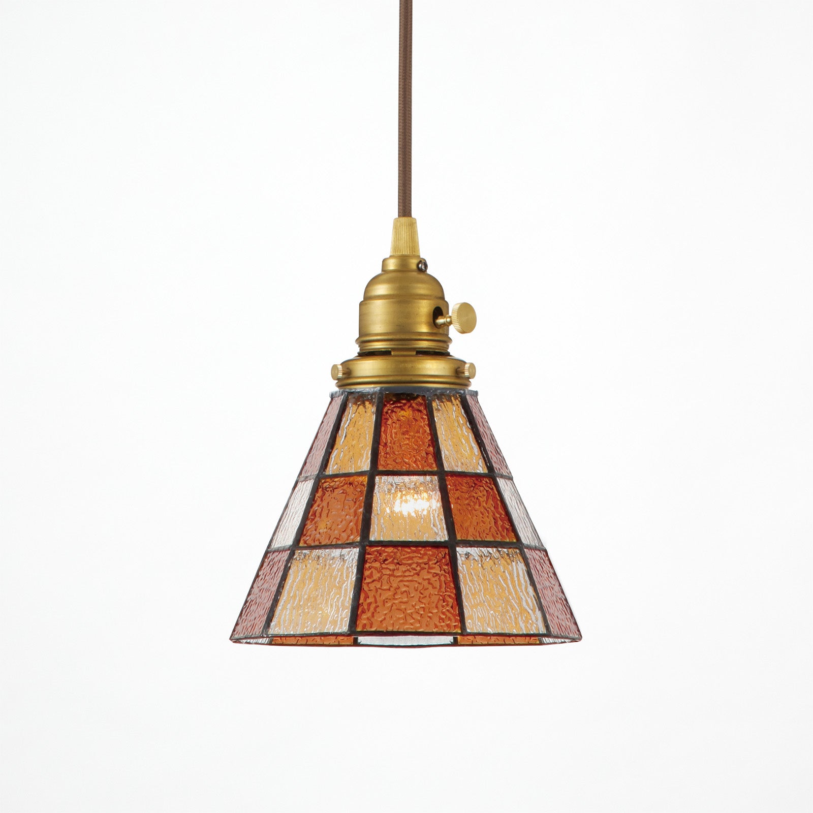 Stained glass-pendant Checker｜ARTWORKSTUDIO公式