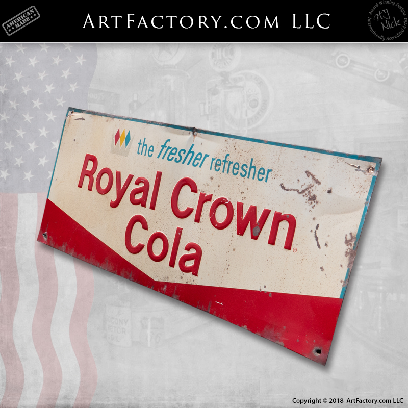 USA 50s CROWN COLA 看板 1950's to 1960's ROYAL CROWN COLA SIGN