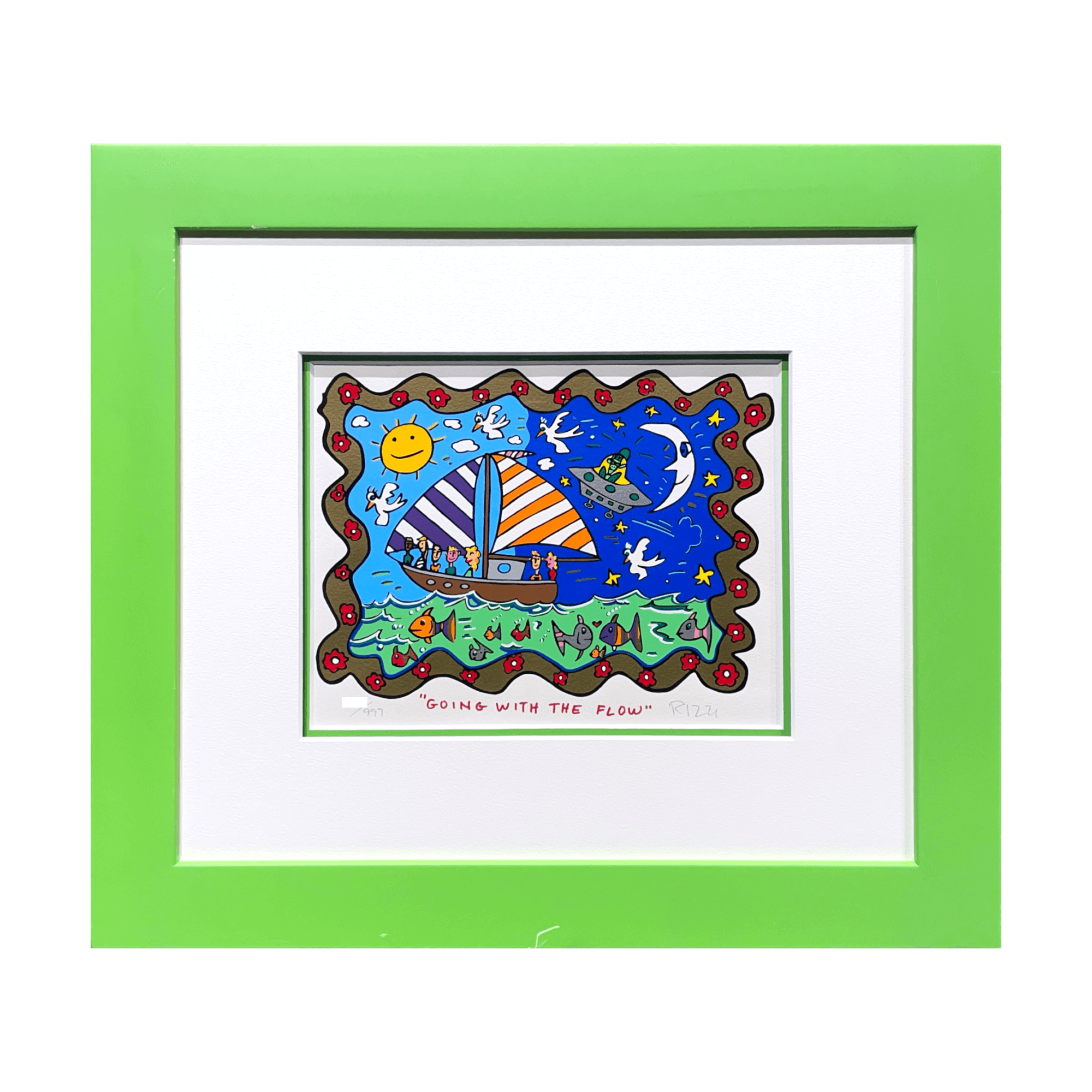 真作】【WISH】ジェームス・リジィ James Rizzi「NOT CLOUDY ALL DAY