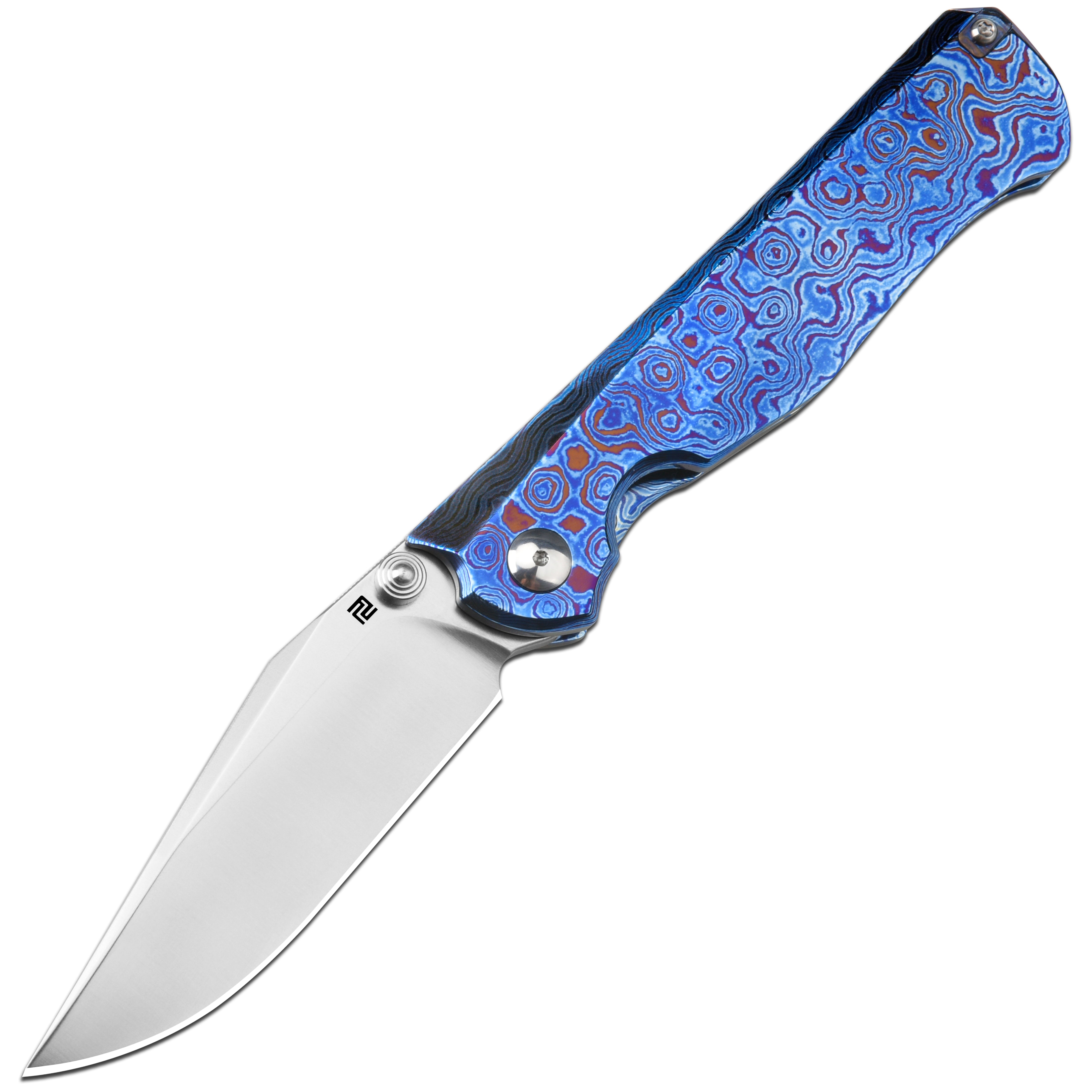 ArtisanCutlery Crusoe ATZ-1869G S90V Blade Titanium Damas