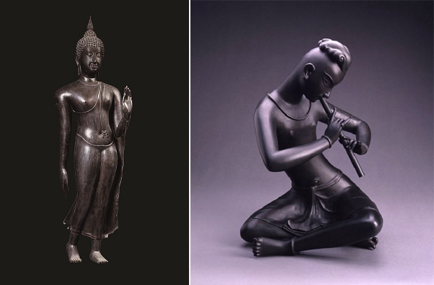 タイ骨董】ミャンマー シャン美術 青銅仏像 18〜19世紀（その14）涅槃