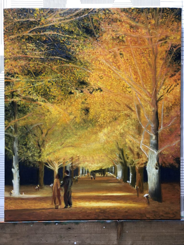 人物｜イチョウ並木-5 | Nobuアート日記