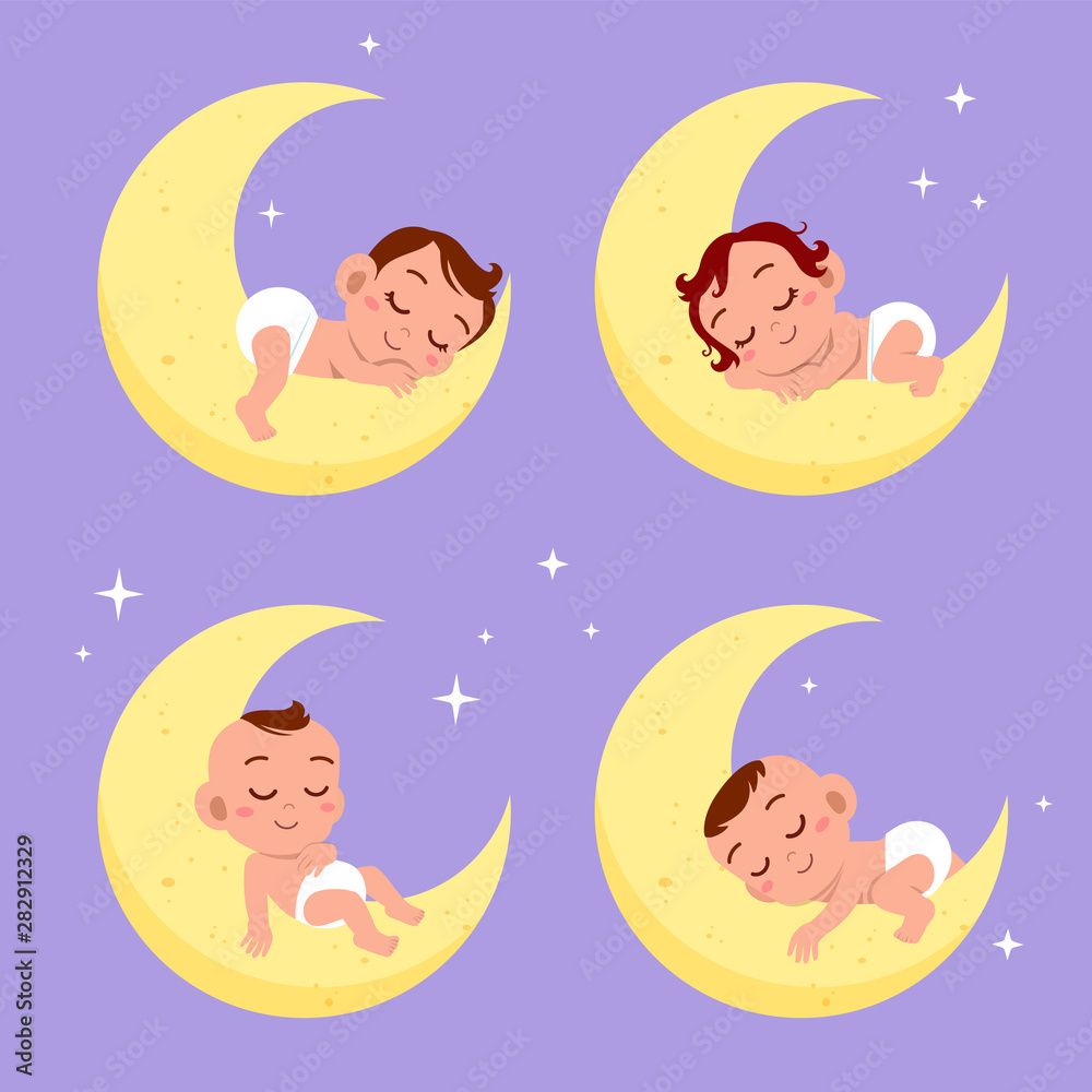 baby sleeping on bownsor (2020 原画) baby sleeping on bownsor