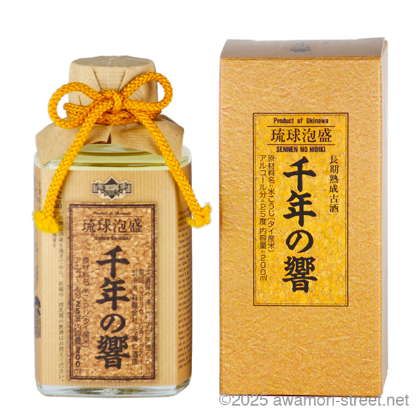 千年の響 長期熟成古酒 25度,200ml ミニボトル 10年古酒ブレンド