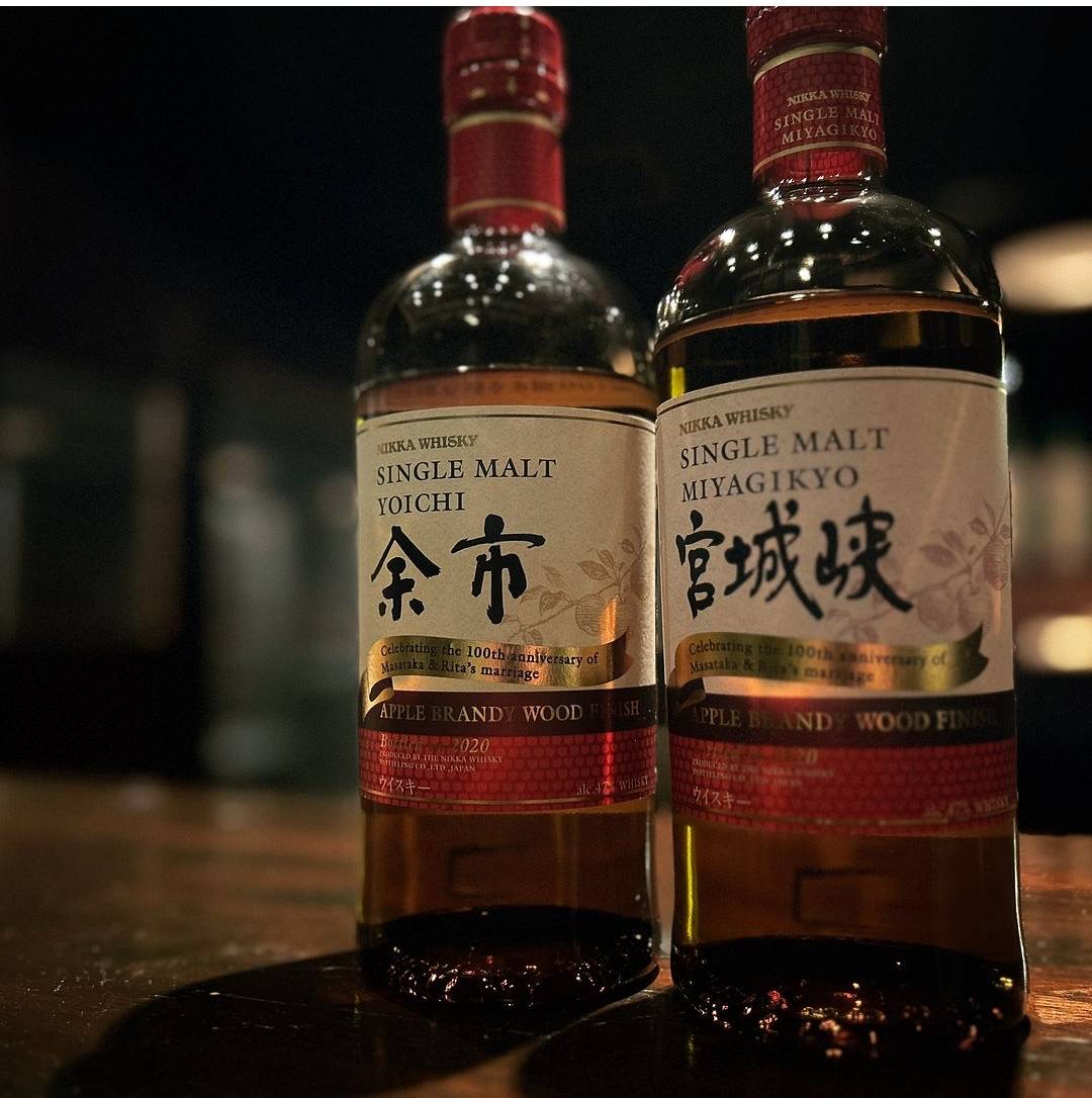 ニッカ余市宮城峡 アップルブランデーウッドフィニッシュ2本セット