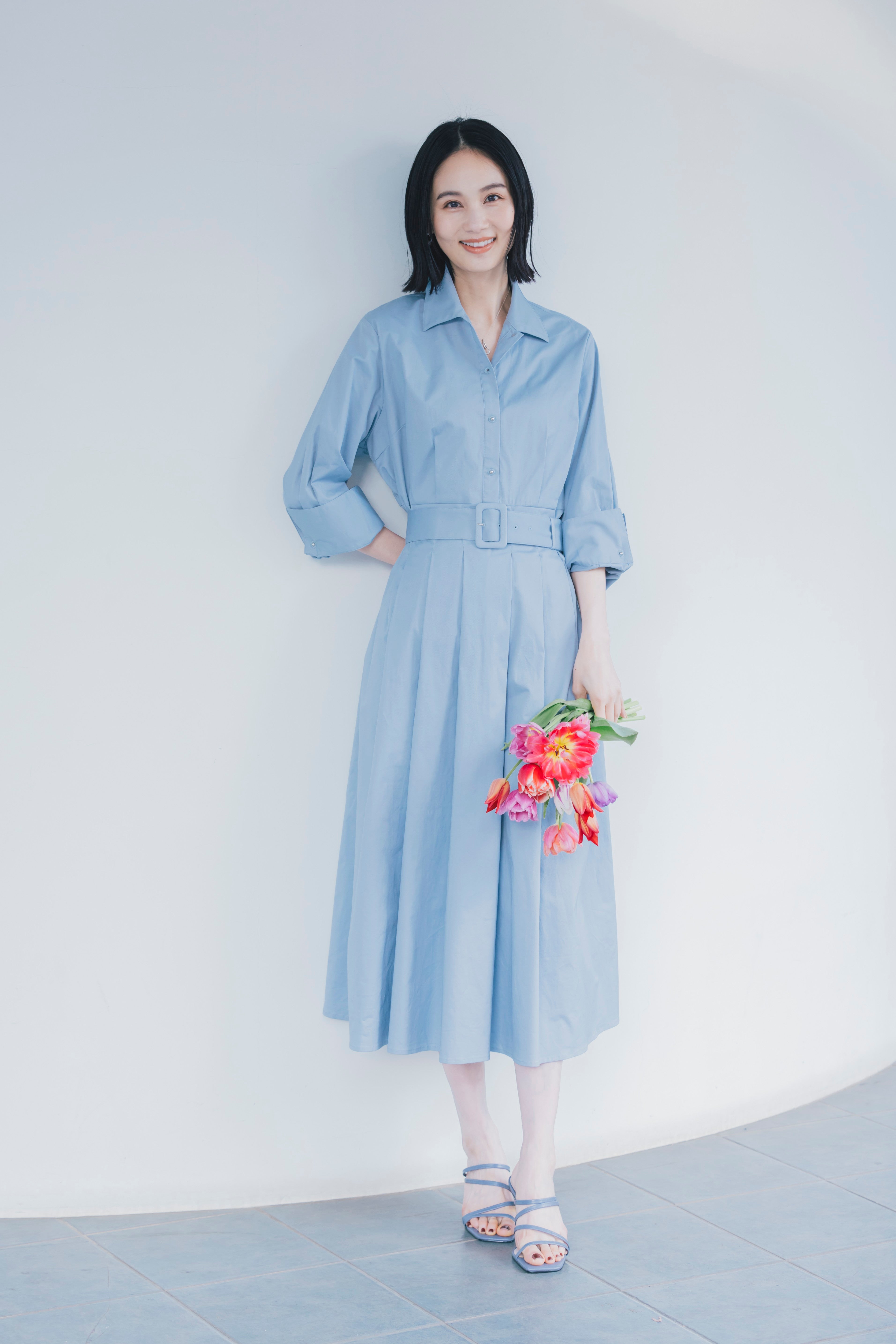 タックワンピース（共布ベルト付き） NS-305 – ATELIER N'S