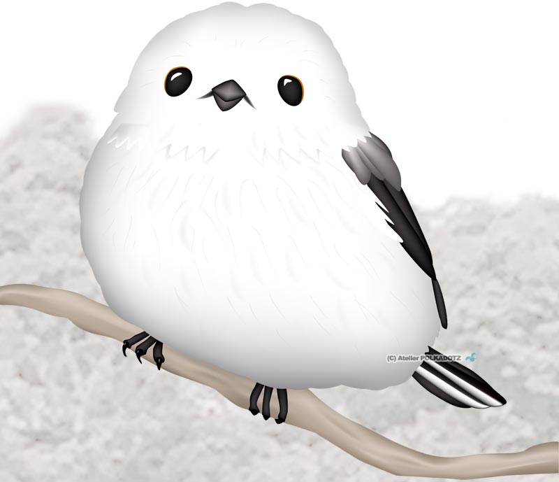 シマエナガ・イラスト／無料画あり｜二次使用OK あとりえポルカドッツ