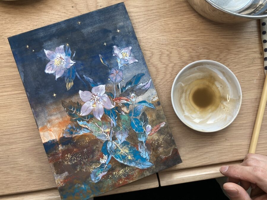 希少品】純金泥 本金粉 絵画 仏画 日本画 工芸材料 希少品】純金泥