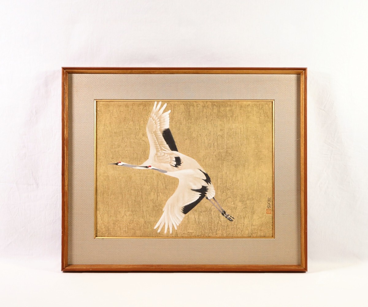 日本画家岩橋英遠の工芸画 大塚工藝社制作 翔鶴 北野美術館所蔵