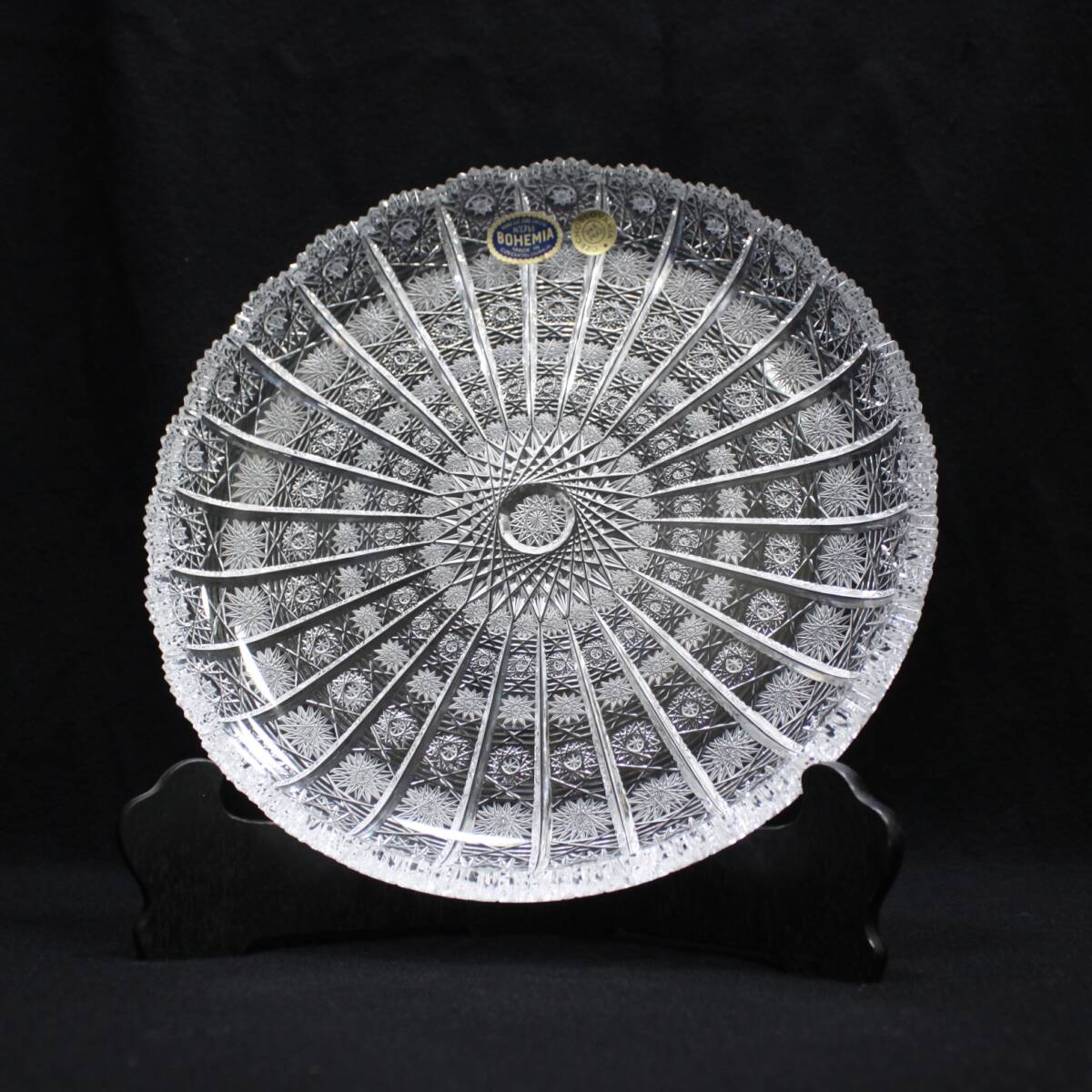 ボヘミア 500PK 豪華カット クリスタル 皿 プレート 5枚 ボヘミア