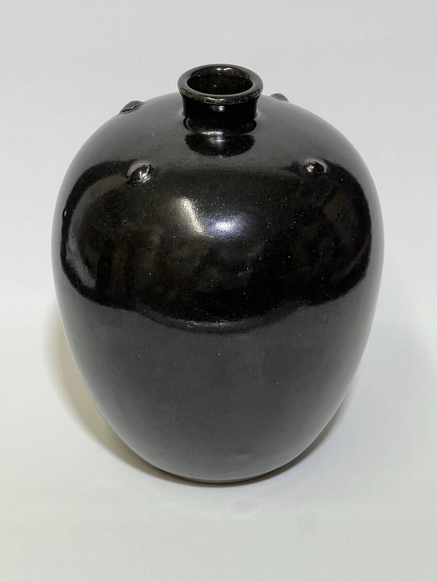 荒木幹二郎 苗代川 薩摩焼 壺 花器Traditional Japanese 荒木幹二郎