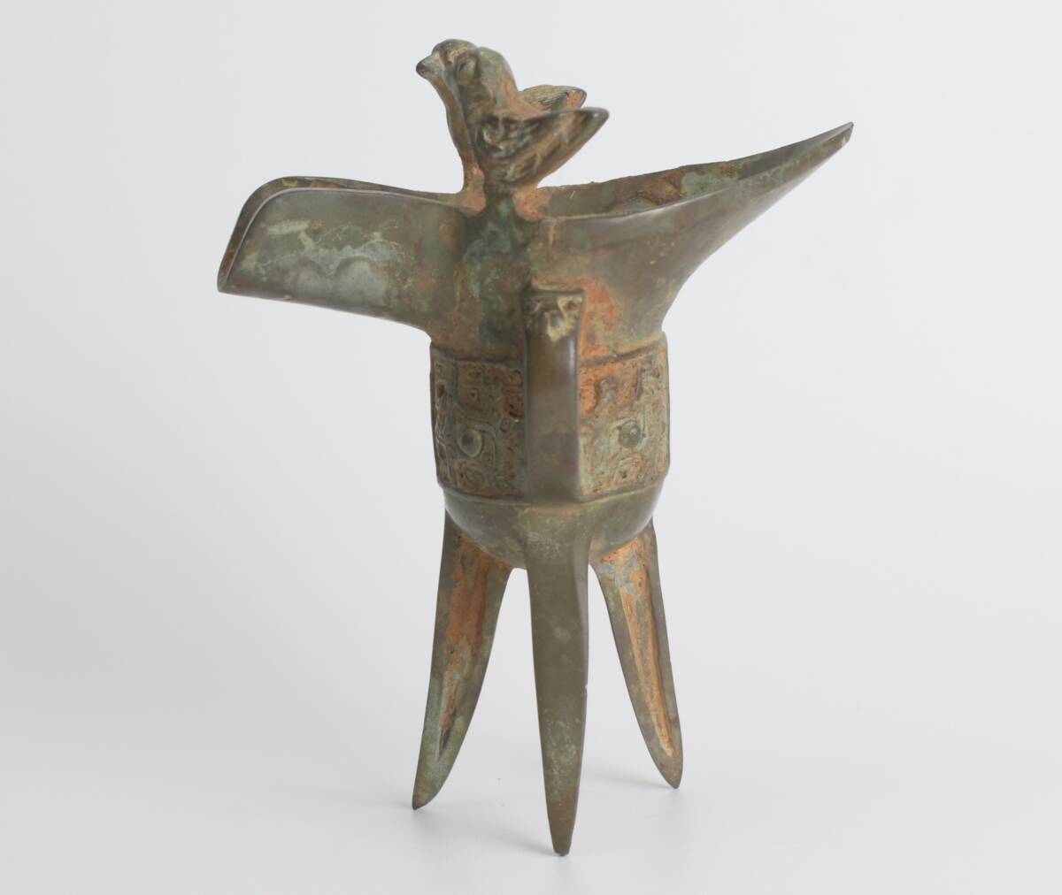 中国美術 砡石 刻 饕餮紋 杯 三件 コレクター蔵品 送料無料(YC541)