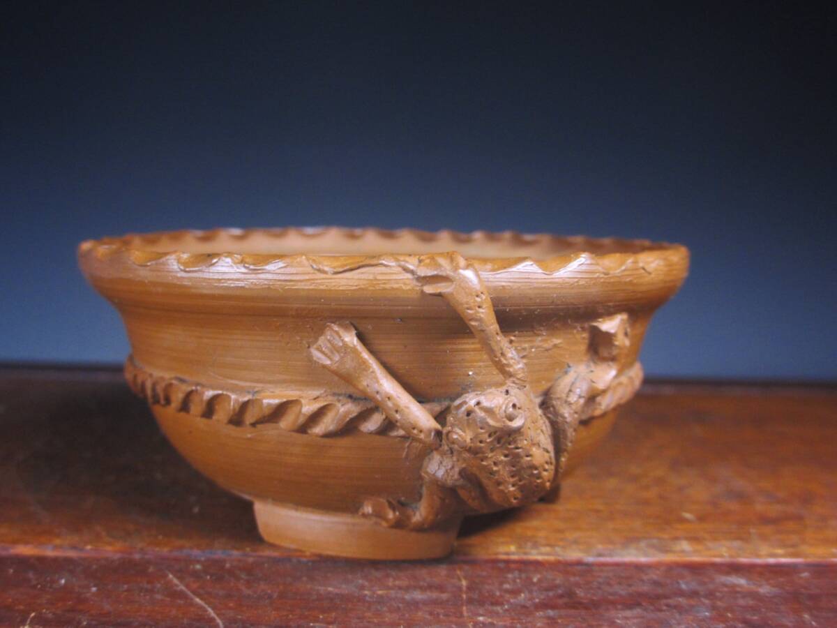 盆栽鉢 泥鉢 ヴィンテージ1点物 六角鉢 土目しっとり手触り抜群 重量有