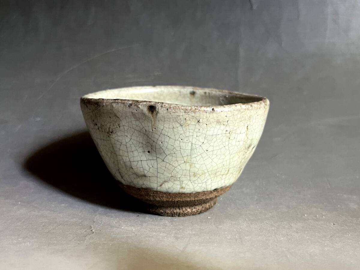 □(57)斑唐津盃 ぐい飲み（古唐津超名品）猪口 酒杯 希少酒器類