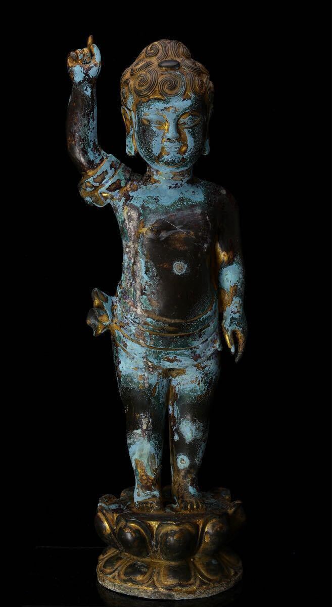 仏教美術 古銅 誕生仏 釈迦如来誕生仏