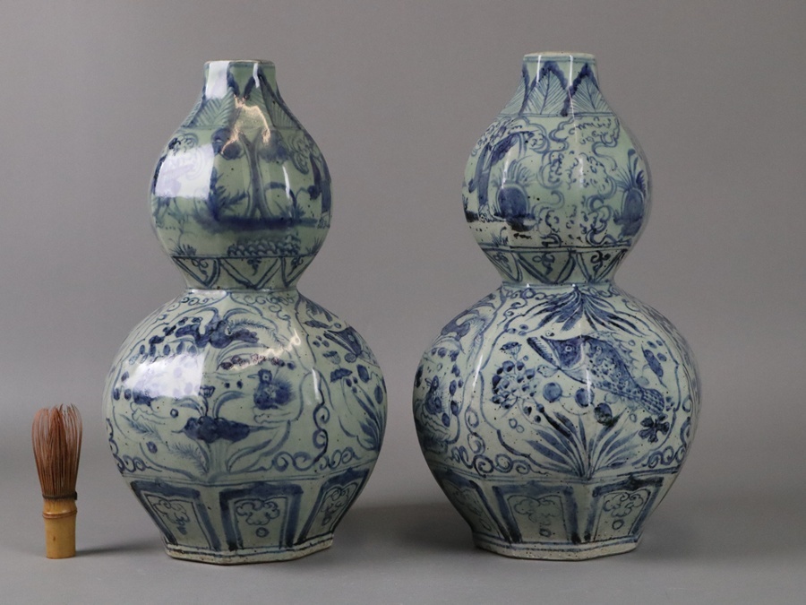 ♢中国 古陶磁 呉須染付 壺 瓶 アンティーク骨董品コレクション 2025年