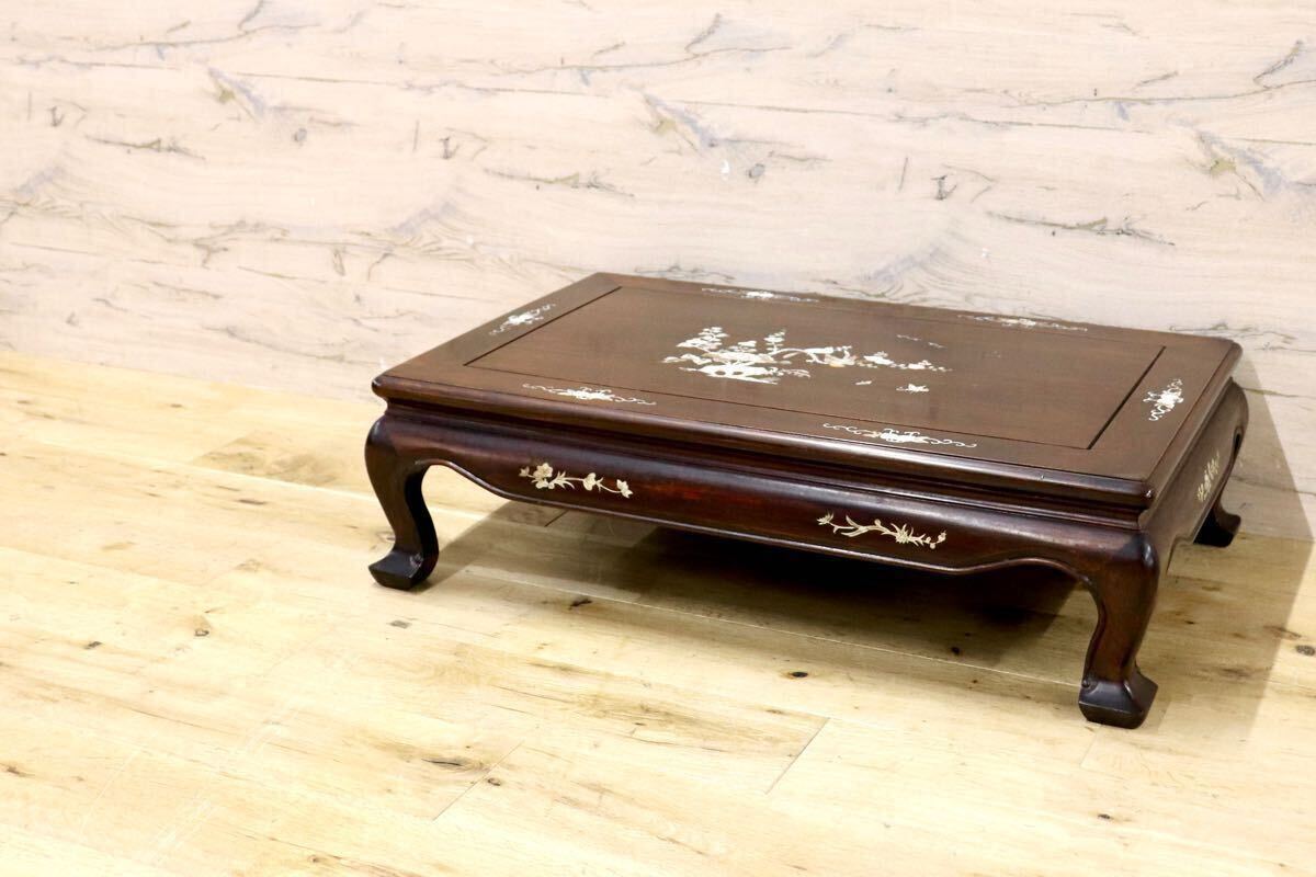 希少 引取限定】中国美術 干支 彫刻 木彫 テーブル アンティーク