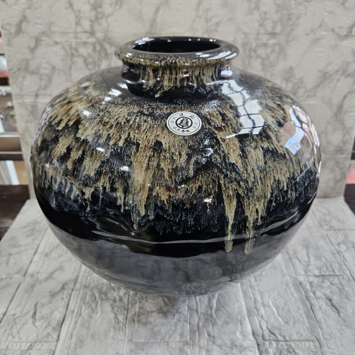 蔵出し 小石原焼 大花瓶 工芸品 和ラ 蔵出し 小石原焼 大花瓶 工芸品