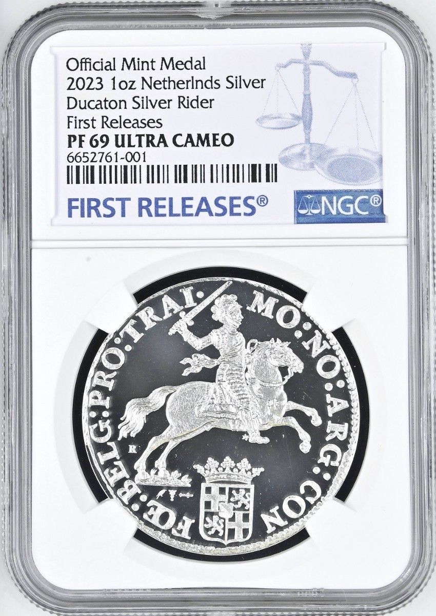 2023年 オランダ デュカトン シルバー ライダー 1オンス プルーフ