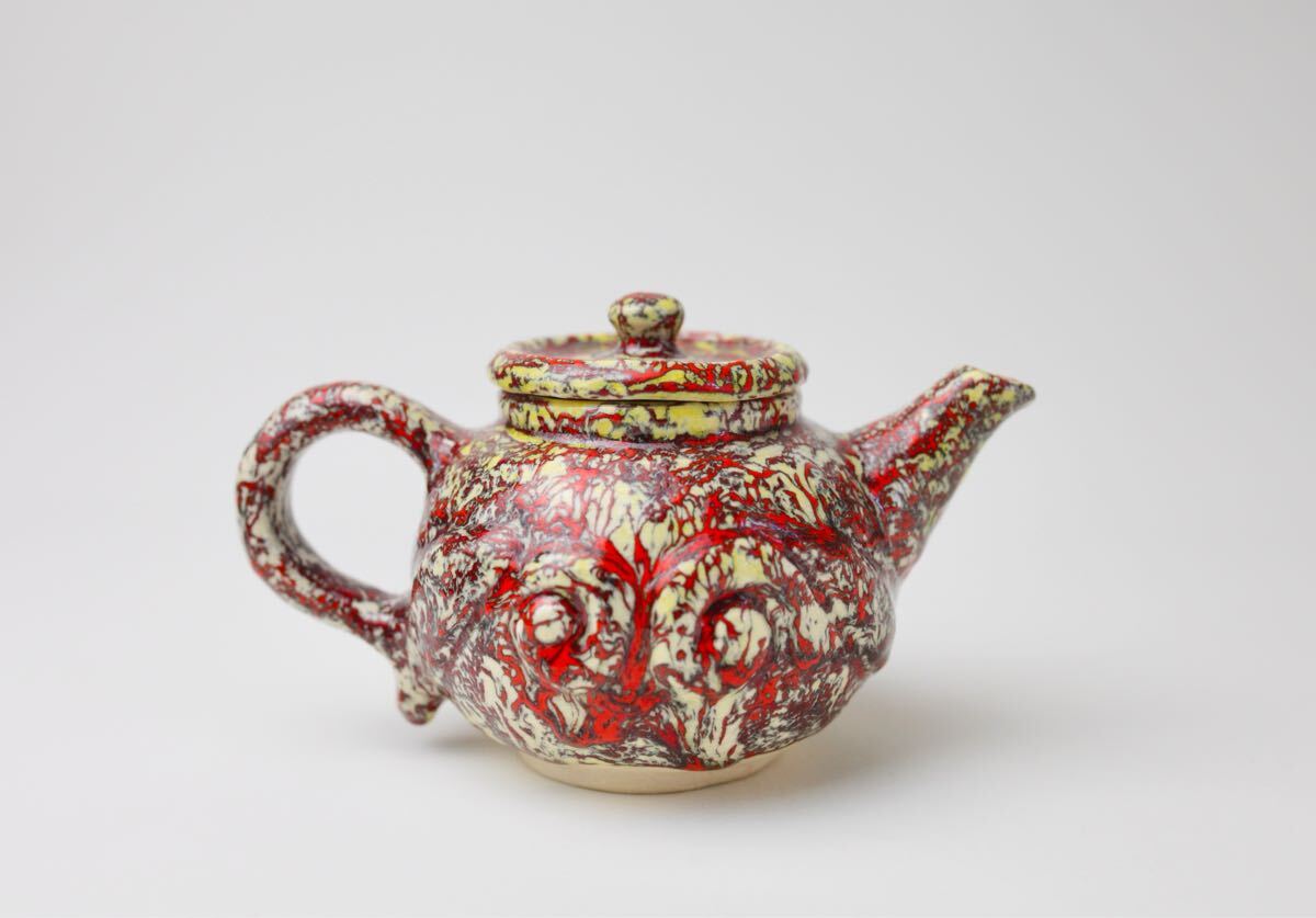 箕面焼 松田箕山 柘榴 宝瓶 茶器 煎茶器 箕面焼 松田箕山 柘榴 宝