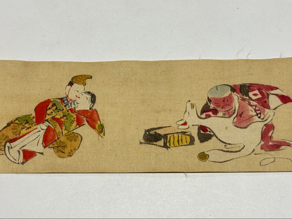 慶長期風俗画」江戸時代初期〜中期頃筆極彩色春画巻 12図1巻|艶本