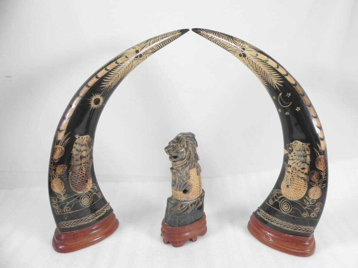 Yahoo!オークション -「水牛 角」(その他) (東洋彫刻)の落札相場・落札価格