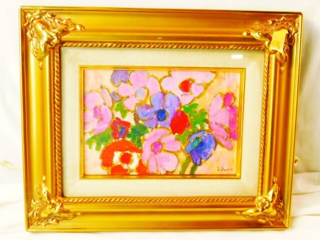 現代洋画家 清水じょうてん 6号アネモネ 現代洋画家 清水じょうてん 6