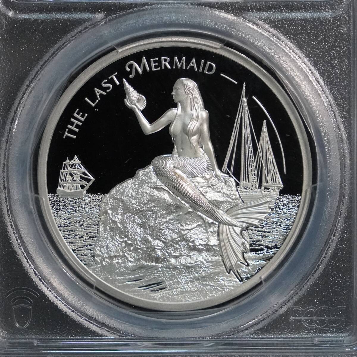 プレミアムアンティーク 銀貨 パラオ 海洋動物保護 真珠貝プルーフ