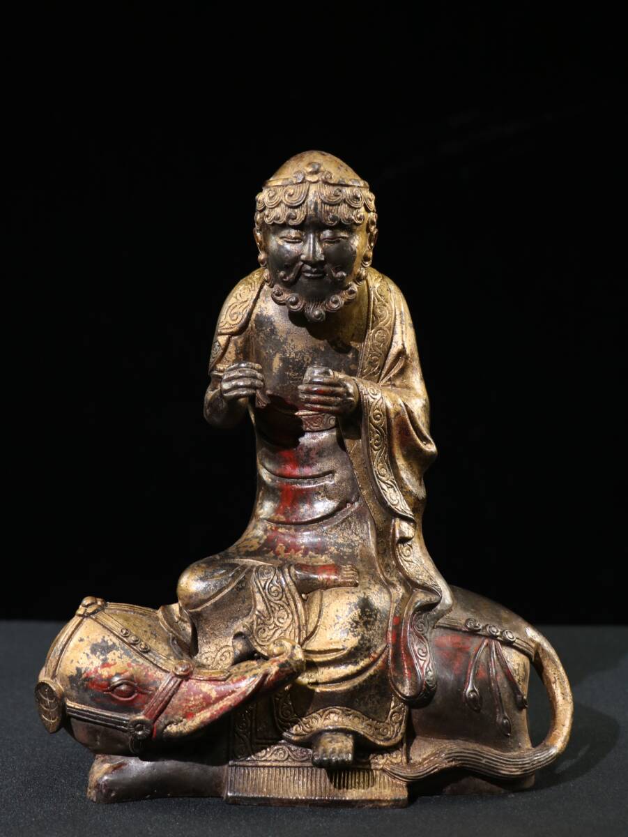 祖父蔵出 保管委員会共箱 中国清時代 銅製仏像様※激安骨董