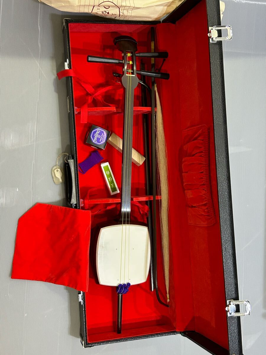 未使用】胡弓 擦弦楽器 伝統楽器 和楽器 平溝 丸打胴 未使用】胡弓 擦