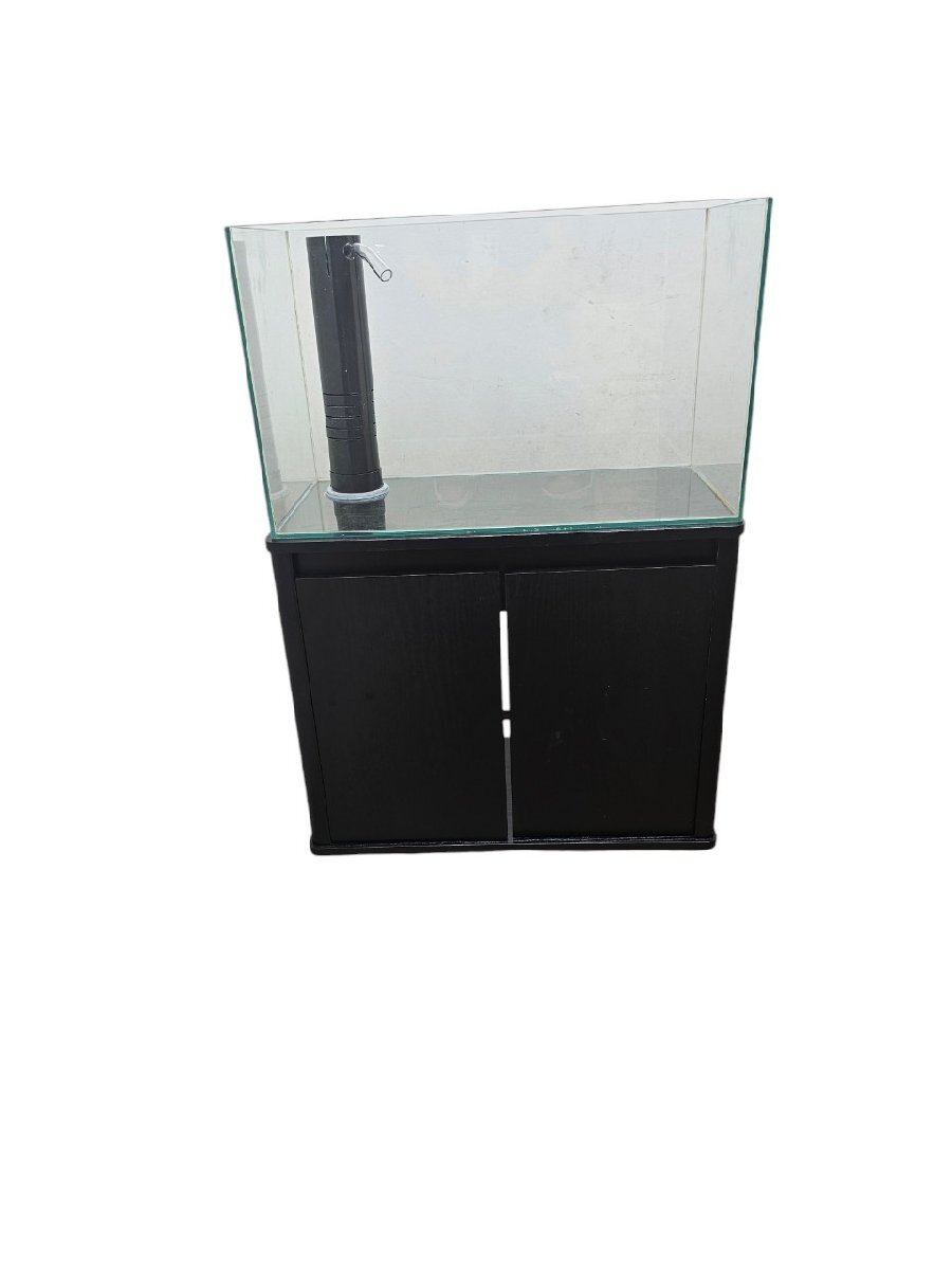 引き取り限定⇒ 125-60-45 オーバーフローガラス水槽 と台のセット蓋付き