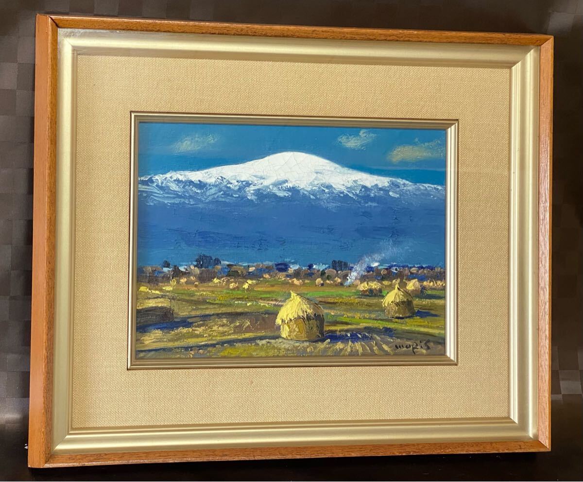 ま*も様 「真作」太佐寿一郎 風景画 油彩画 額装 サイン有り F6号 ま