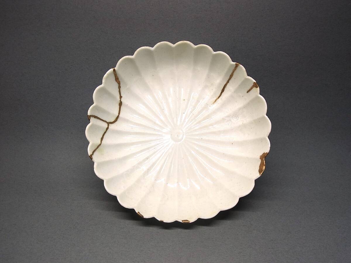 古伊万里 柿右衛門様式 皿 金継ぎあり 古伊万里 柿右衛門様式