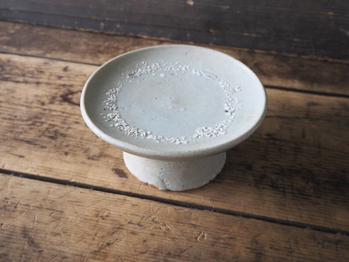 李朝 古染付 白磁 古玩 アンティーク李朝 菓子皿 豆皿 鑑賞陶器 1客