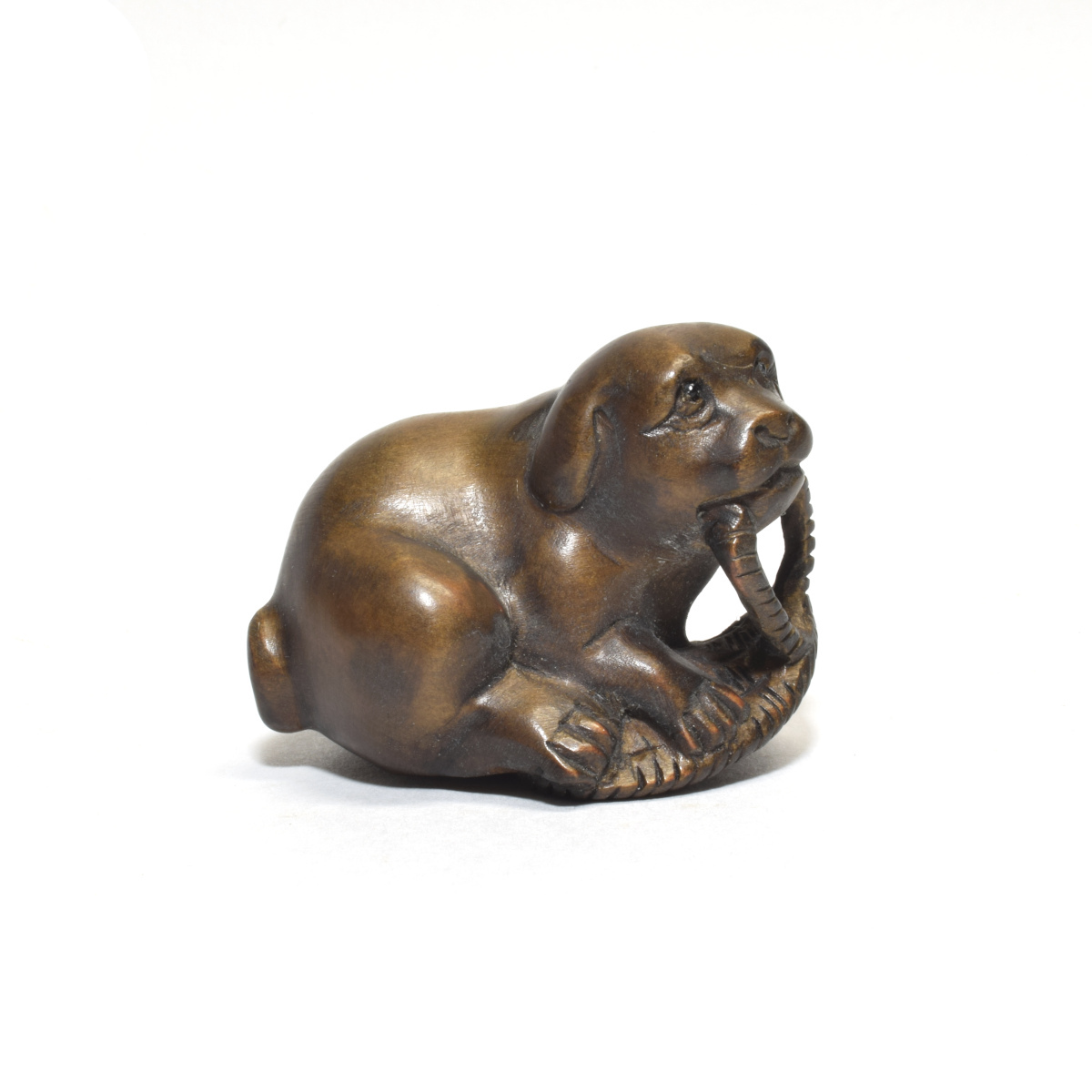 根付(netsuke) 犬の根付 木製 江戸時代 根付(netsuke) 犬の根付 木製
