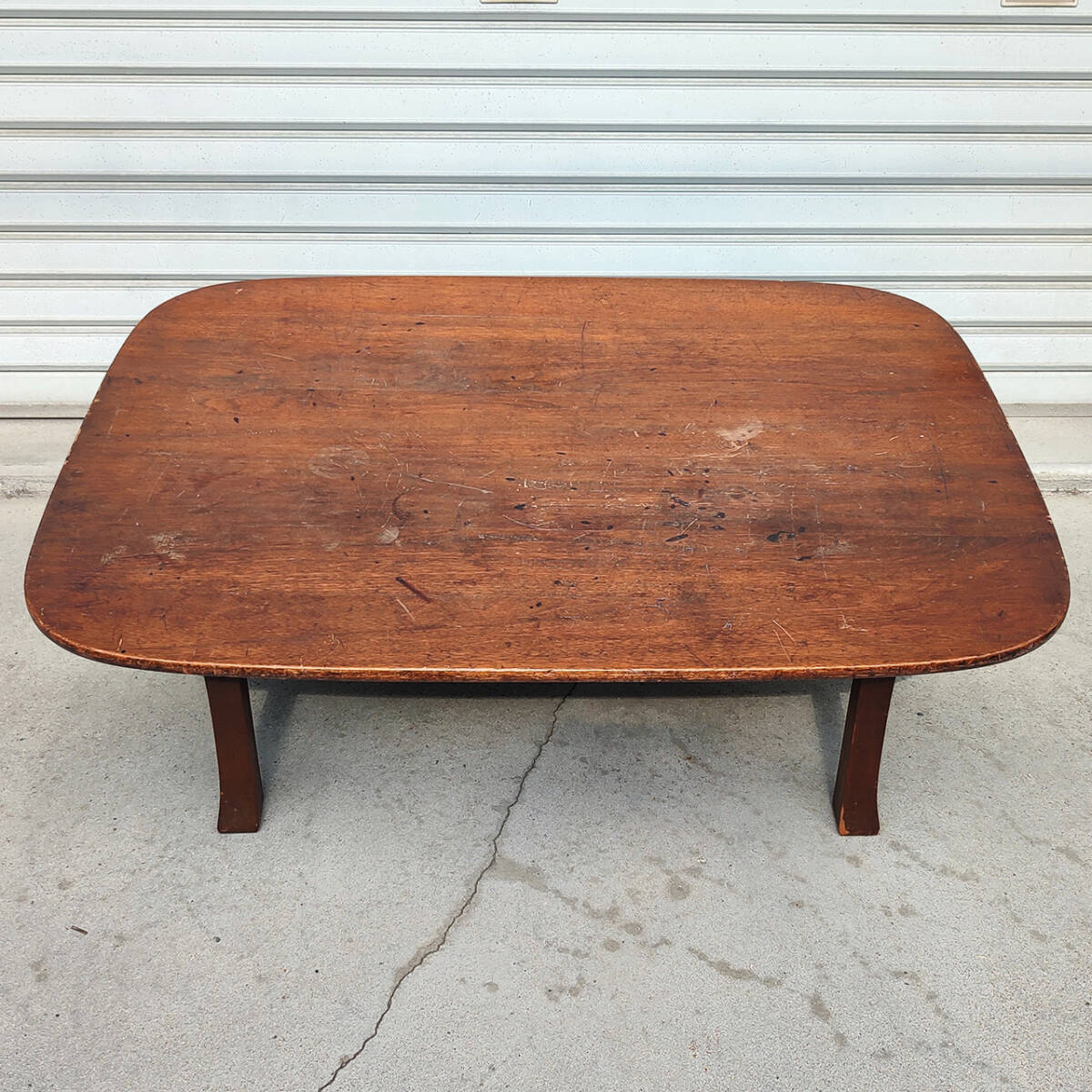 旧日本楽器（ヤマハ）製 昭和初期アンティーク 折り畳み机、椅子セット