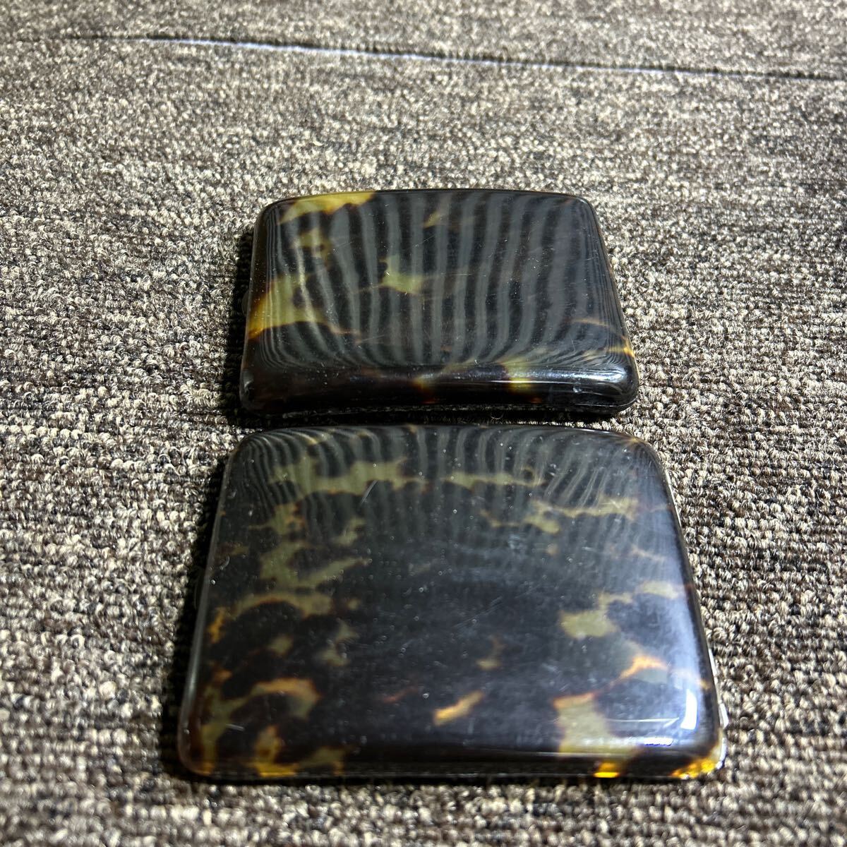 本鼈甲/べっ甲 螺鈿銀象嵌 シガレットケース/煙草入/たばこ入れ